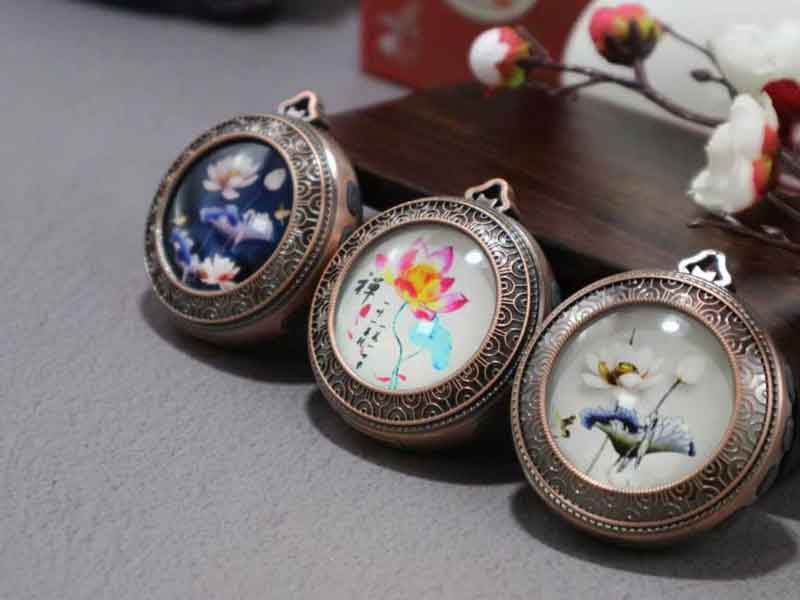 Máy niệm Phật mini tròn vỏ kim loại